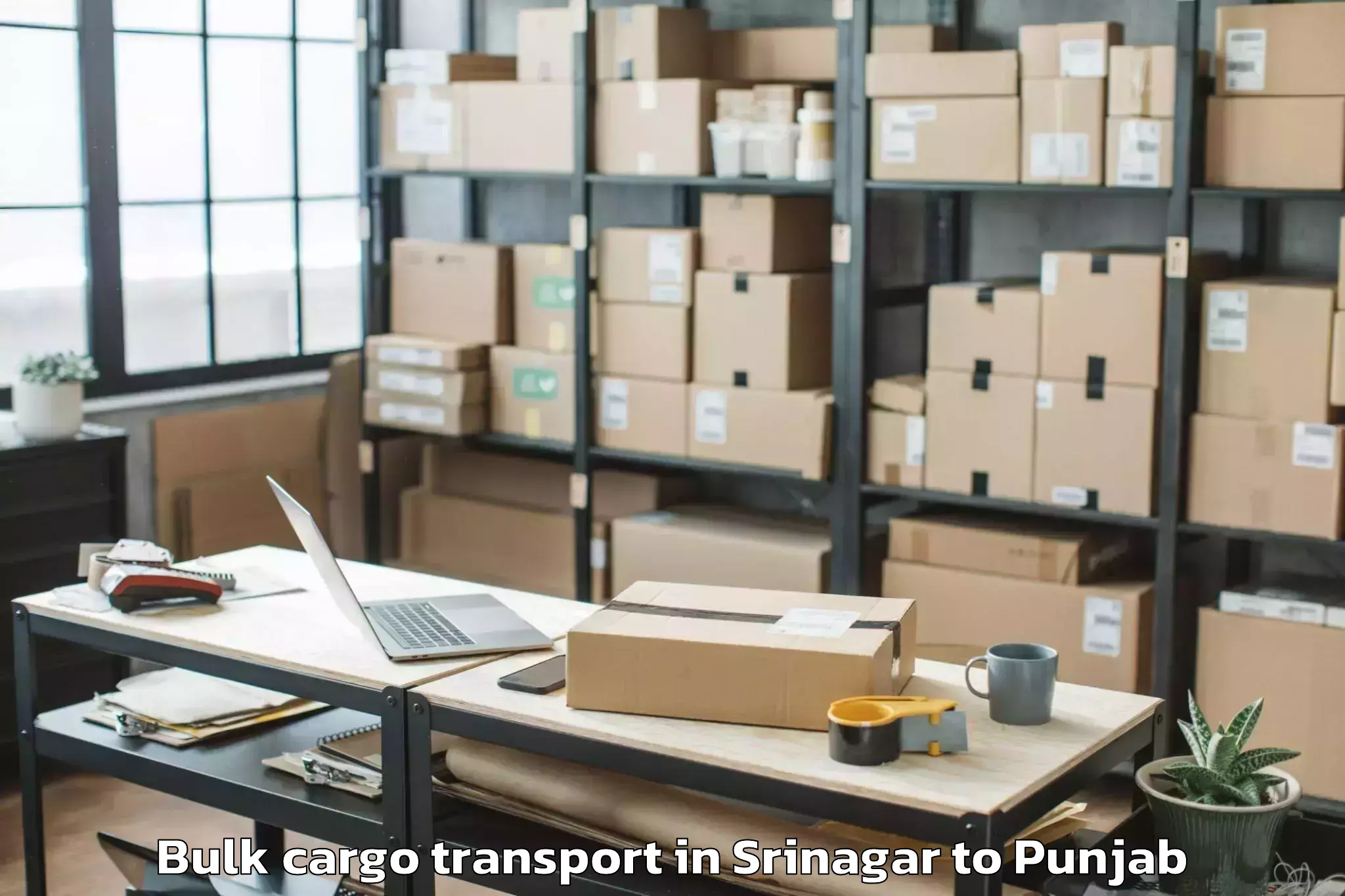 Srinagar to Rupnagar Bulk Cargo Transport Booking